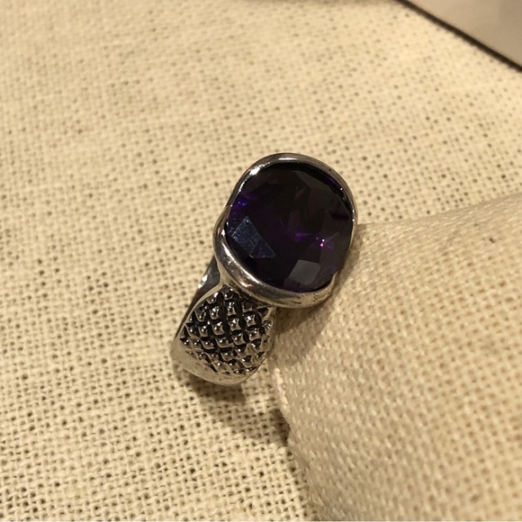 Lia Sophia Silver Ring with Purple Stone - Picture 9 of 10